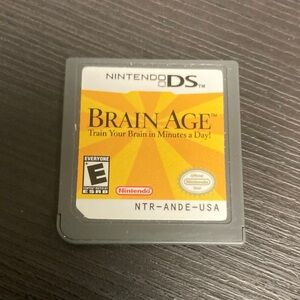 Nintendo DS Brain Age Game Cartridge - Yellow and Gray